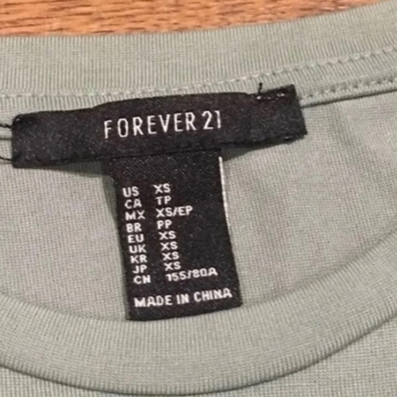 NWOT Forever 21 Sage Green Tank Top Xs - Picture 4 of 5